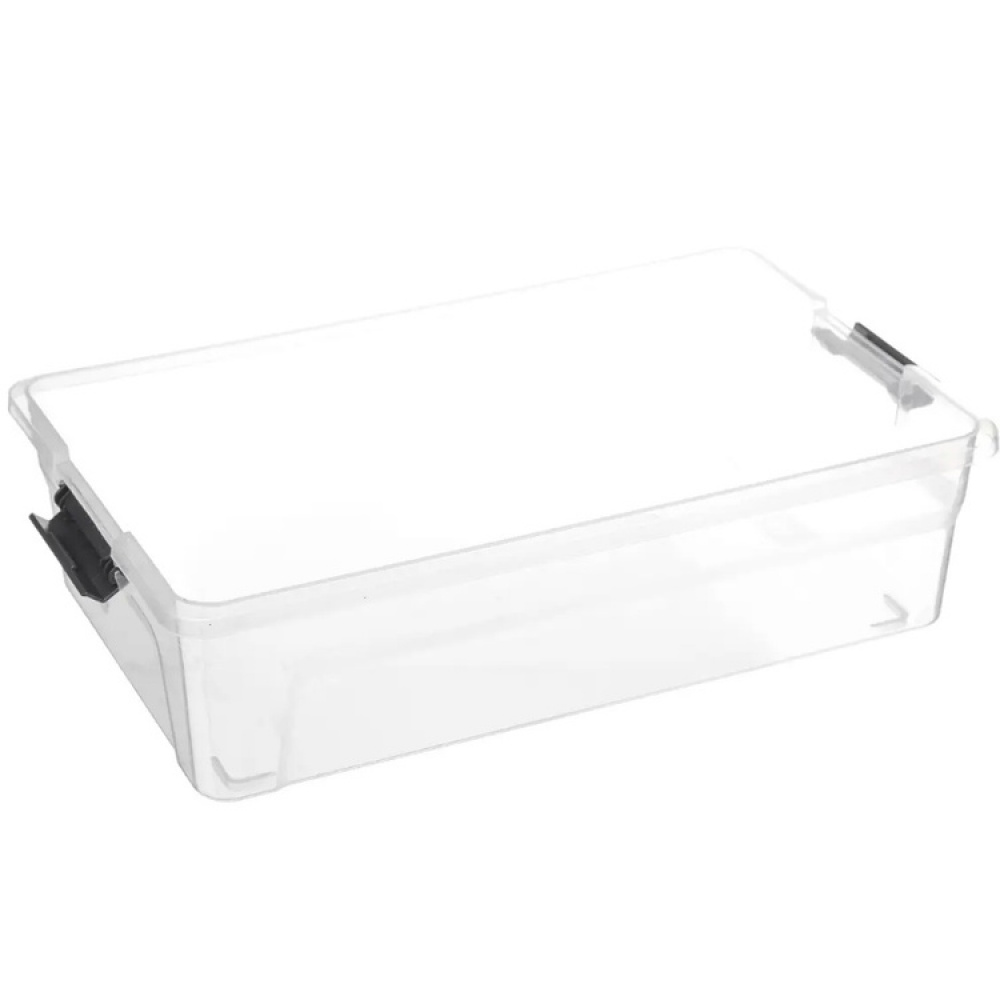 Sorting box with inserts, EZY SORT IT DOUBLE, 35,5 x 22,5 x H 10 cm, Transparent / Grey in the group Storage / Storage boxes at SmartaSaker.se (41803)