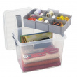 Box with insert and handle, 9L, Q-LINE MULTIBOX, 30,7 x 20 x H 22,3 cm, Clear / Silver Grey Box with insert and handle, 9L, Q-LINE MULTIBOX, 30,7 x 20 x H 22,3 cm, Clear / Silver Grey
