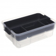 Box with insert, EZY SORT IT, 30,5 x 21.5 x H 11 cm, Clear / Grey Box with insert, EZY SORT IT, 30,5 x 21.5 x H 11 cm, Clear / Grey