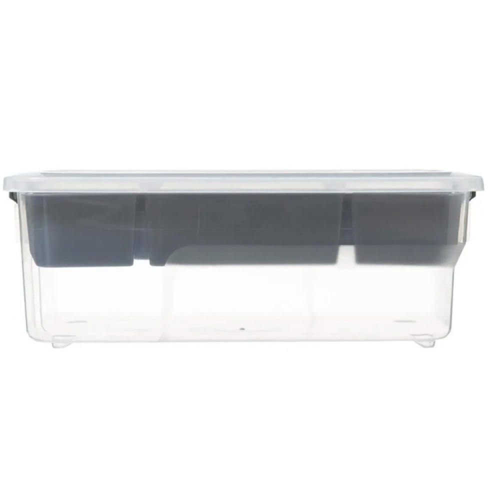 Box with insert, EZY SORT IT, 30,5 x 21.5 x H 11 cm, Clear / Grey in the group Storage / Storage boxes at SmartaSaker.se (41807)