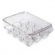 Bin with lid for 12 Eggs, PULLZ SMALL EGG BIN, 22 x 16 x H 8 cm, Transparent