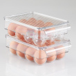 Bin with lid for 12 Eggs, PULLZ SMALL EGG BIN, 22 x 16 x H 8 cm, Transparent