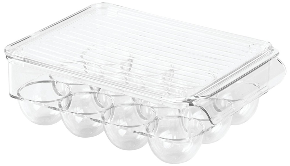 Bin with lid for 12 Eggs, PULLZ SMALL EGG BIN, 22 x 16 x H 8 cm, Transparent in the group Storage / Kitchen storage / Fridge storage at SmartaSaker.se (41808)