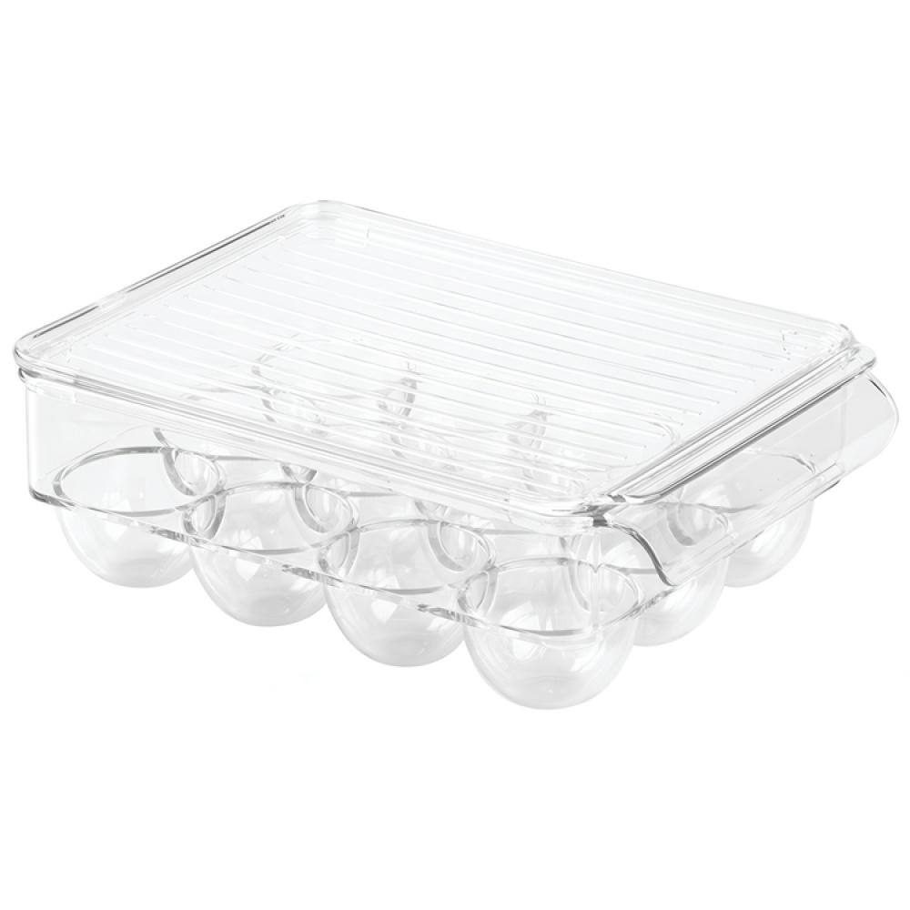 Bin with lid for 12 Eggs, PULLZ SMALL EGG BIN, 22 x 16 x H 8 cm, Transparent in the group Storage / Kitchen storage / Fridge storage at SmartaSaker.se (41808)