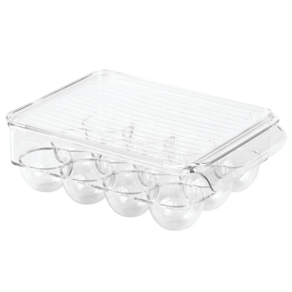 Bin with lid for 12 Eggs, PULLZ SMALL EGG BIN, 22 x 16 x H 8 cm, Transparent in the group Storage / Kitchen storage / Fridge storage at SmartaSaker.se (41808)
