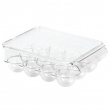 Bin with lid for 12 Eggs, PULLZ SMALL EGG BIN, 22 x 16 x H 8 cm, Transparent