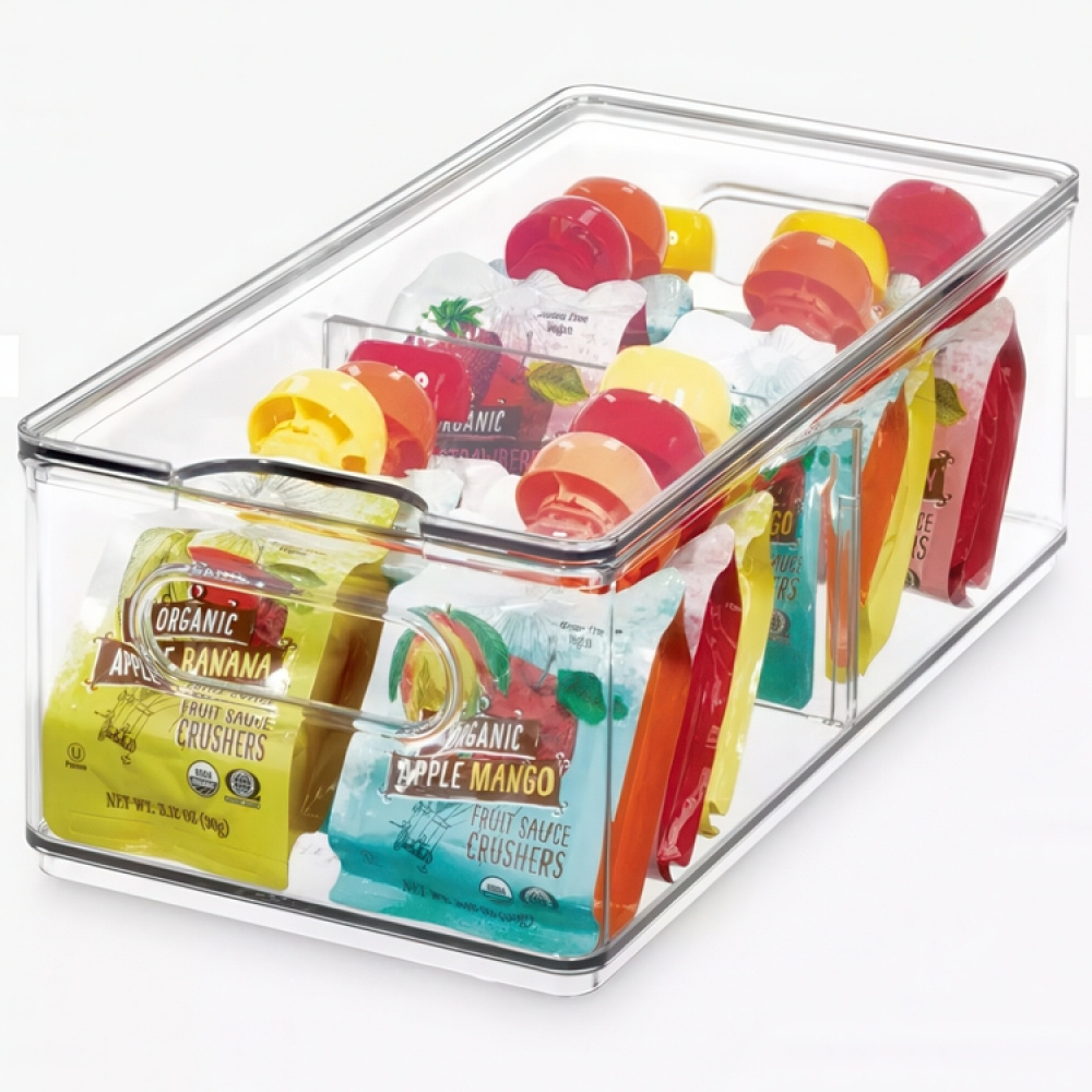 Storage Box with divider, THE HOME EDIT FRIDGE BIN, 15,2 x 30,5 x H 10,8 cm, Transparent in the group Storage / Kitchen storage / Fridge storage at SmartaSaker.se (41810)