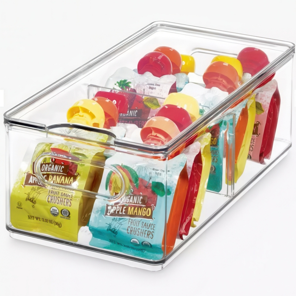 Storage Box with divider, THE HOME EDIT FRIDGE BIN, 15,2 x 30,5 x H 10,8 cm, Transparent in the group Storage / Kitchen storage / Fridge storage at SmartaSaker.se (41810)