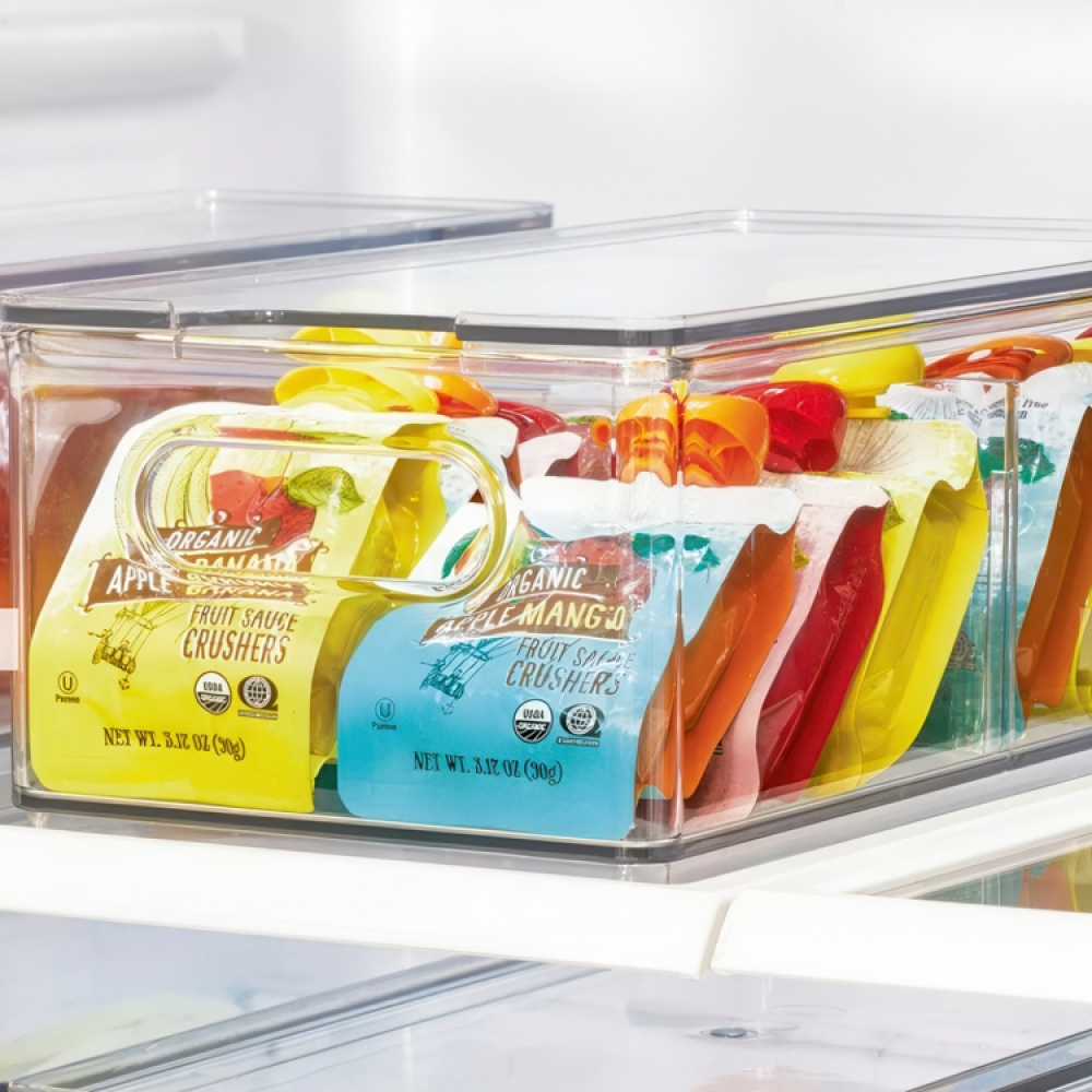 Storage Box with divider, THE HOME EDIT FRIDGE BIN, 15,2 x 30,5 x H 10,8 cm, Transparent in the group Storage / Kitchen storage / Fridge storage at SmartaSaker.se (41810)