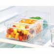 Container with lid and dividers, CRISP DIVIDED BIN, 16,5 x 38,1 x H 9,5, Clear Container with lid and dividers, CRISP DIVIDED BIN, 16,5 x 38,1 x H 9,5, Clear