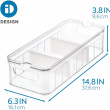 Container with lid and dividers, CRISP DIVIDED BIN, 16,5 x 38,1 x H 9,5, Clear Container with lid and dividers, CRISP DIVIDED BIN, 16,5 x 38,1 x H 9,5, Clear