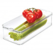 Container with lid and tray, CRISP PRODUCE BIN, 16,5 x 40 x H 9,5 cm, Clear Container with lid and tray, CRISP PRODUCE BIN, 16,5 x 40 x H 9,5 cm, Clear