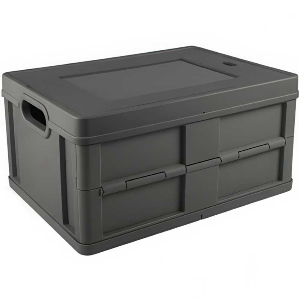 Box with lid, Foldable, 32 L, CLOSED FOLDING BOX, 49 x 36 x H24,5 cm, Dark Grey in the group Storage / Storage room and garage / Baskets and buckets at SmartaSaker.se (41813)