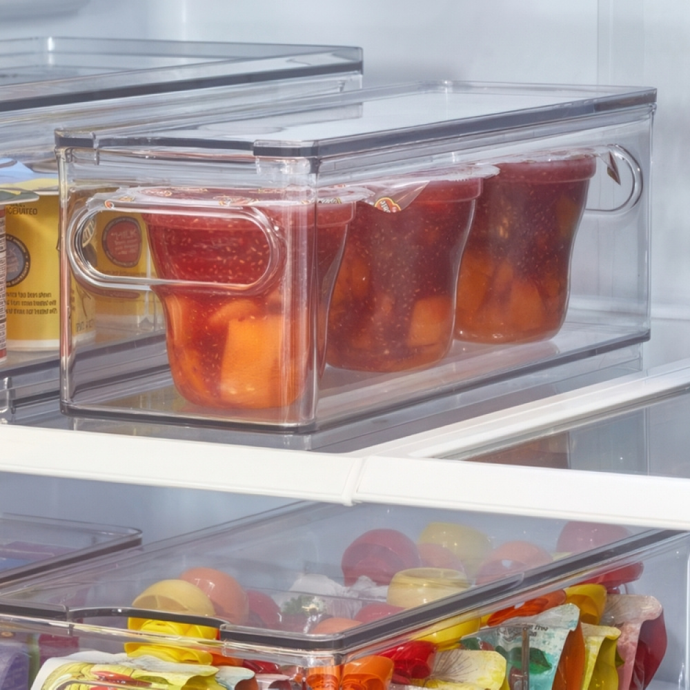 Storage Box, THE HOME EDIT NARROW FRIDGE BIN, 10,2 x 30,5 x H 10,8 cm, Transparent in the group Storage / Kitchen storage / Fridge storage at SmartaSaker.se (41814)