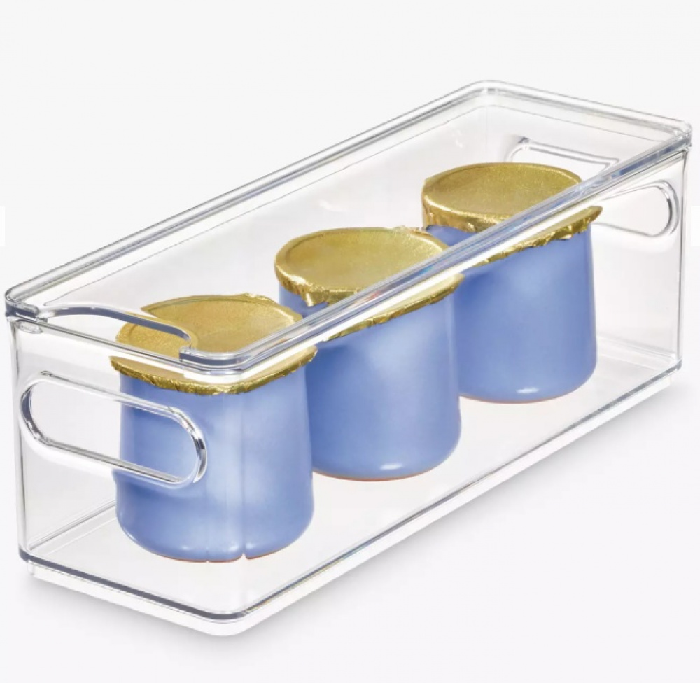 Storage Box, THE HOME EDIT NARROW FRIDGE BIN, 10,2 x 30,5 x H 10,8 cm, Transparent in the group Storage / Kitchen storage / Fridge storage at SmartaSaker.se (41814)
