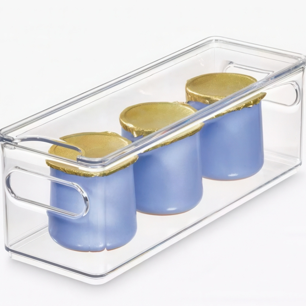Storage Box, THE HOME EDIT NARROW FRIDGE BIN, 10,2 x 30,5 x H 10,8 cm, Transparent in the group Storage / Kitchen storage / Fridge storage at SmartaSaker.se (41814)