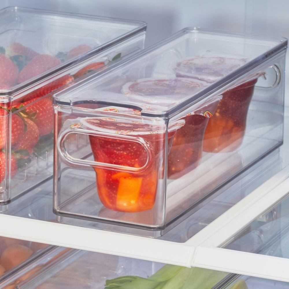 Storage Box, THE HOME EDIT NARROW FRIDGE BIN, 10,2 x 30,5 x H 10,8 cm, Transparent in the group Storage / Kitchen storage / Fridge storage at SmartaSaker.se (41814)