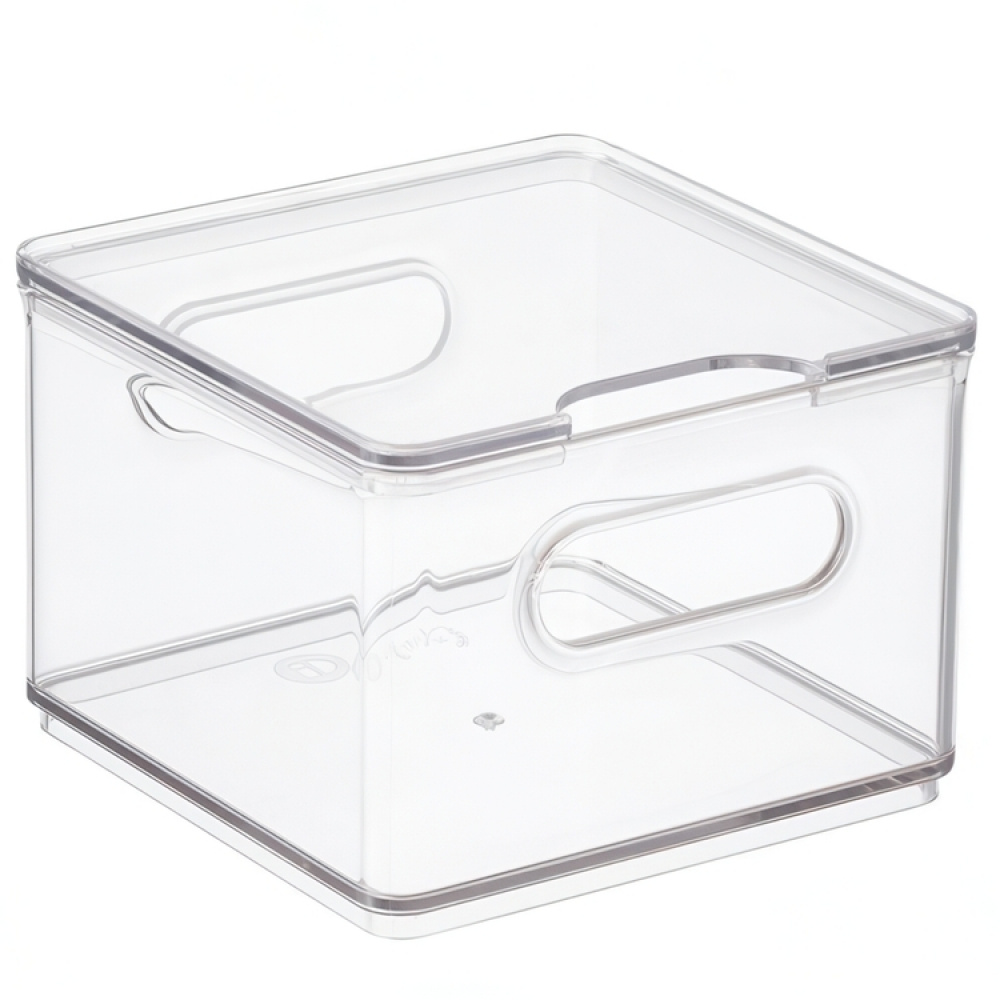 Storage Box , THE HOME EDIT SMALL FRIDGE BIN, 15,2 x 15,2 x H10,8 cm, Clear in the group Storage / Kitchen storage at SmartaSaker.se (41815)