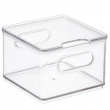 Storage Box , THE HOME EDIT SMALL FRIDGE BIN, 15,2 x 15,2 x H10,8 cm, Clear