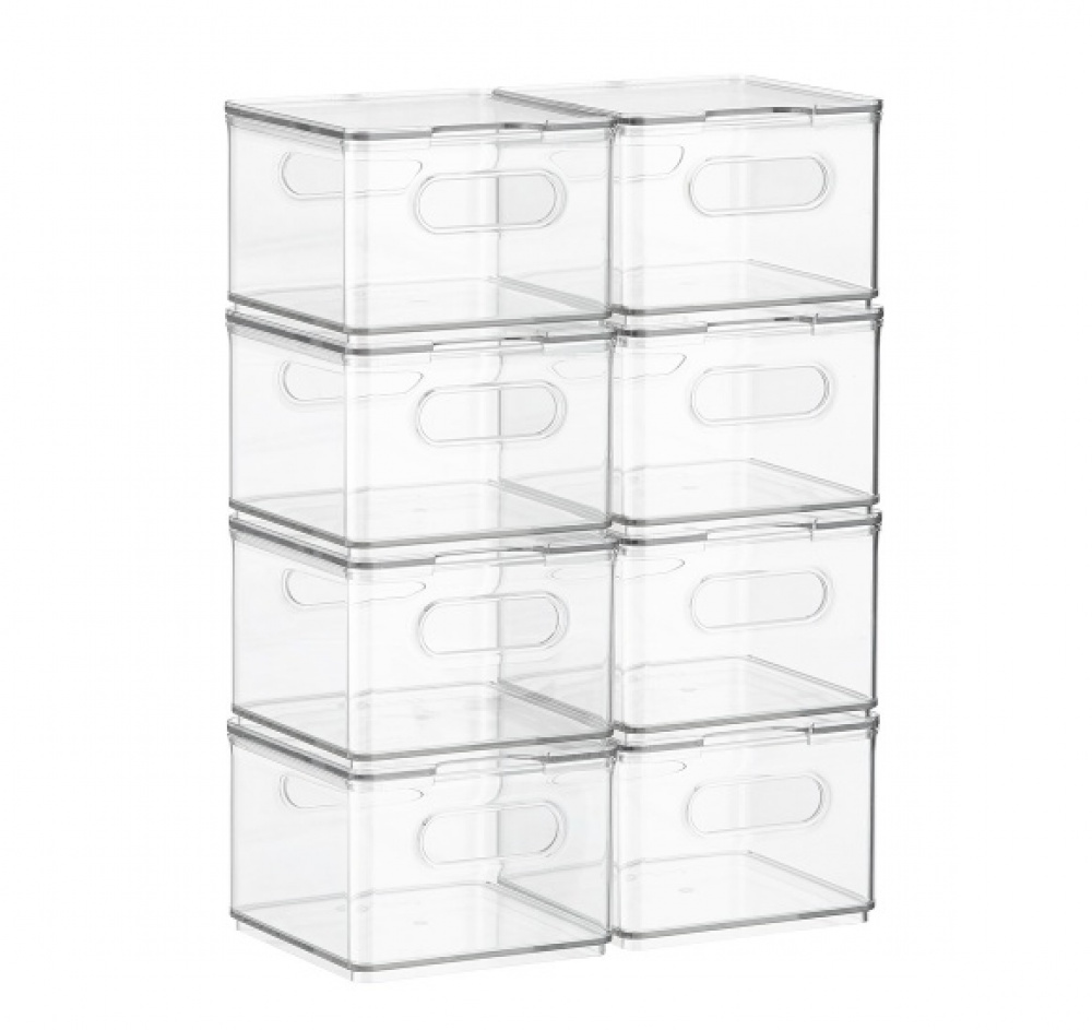 Storage Box , THE HOME EDIT SMALL FRIDGE BIN, 15,2 x 15,2 x H10,8 cm, Clear in the group Storage / Kitchen storage / Fridge storage at SmartaSaker.se (41815)