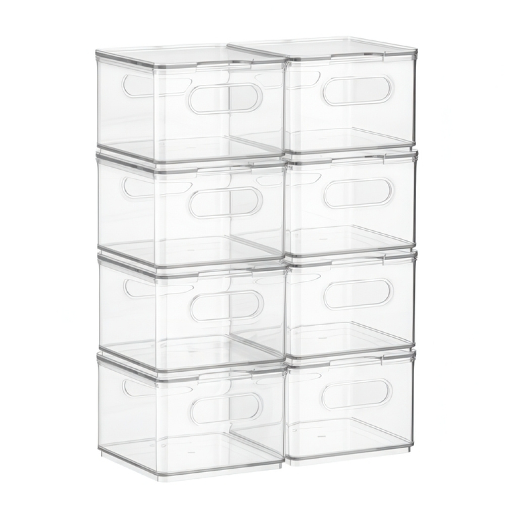 Storage Box , THE HOME EDIT SMALL FRIDGE BIN, 15,2 x 15,2 x H10,8 cm, Clear in the group Storage / Kitchen storage at SmartaSaker.se (41815)