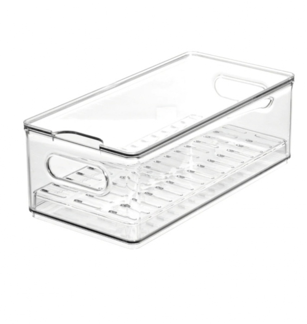 Storage Box , THE HOME EDIT PRODUCE BIN, 15,2 x 30,5 x H10,8 cm, Transparent in the group Storage / Kitchen storage / Fridge storage at SmartaSaker.se (41816)