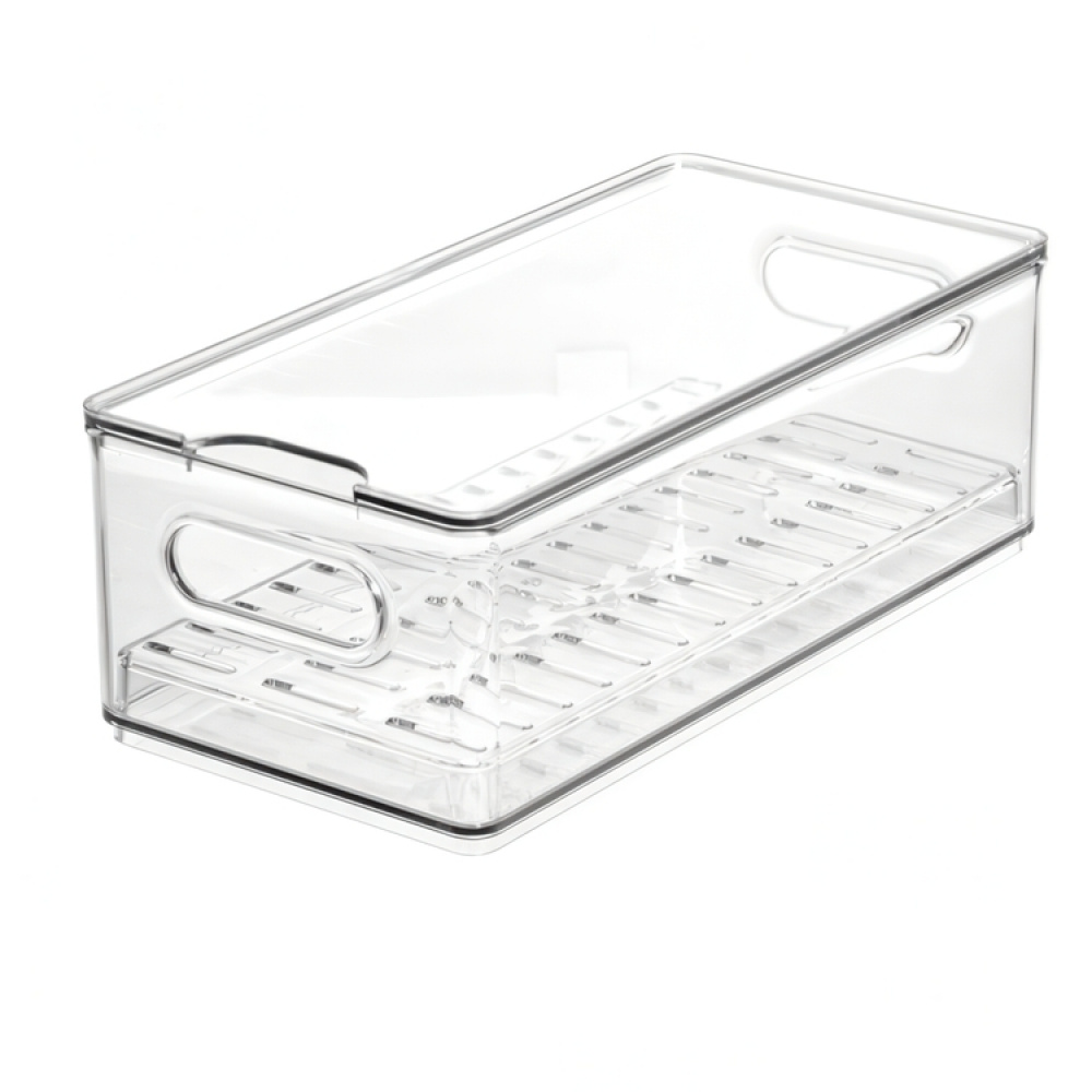 Storage Box , THE HOME EDIT PRODUCE BIN, 15,2 x 30,5 x H10,8 cm, Transparent in the group Storage / Kitchen storage / Fridge storage at SmartaSaker.se (41816)