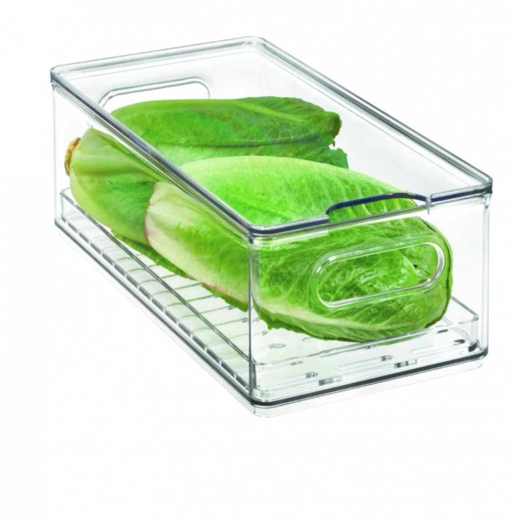 Storage Box , THE HOME EDIT PRODUCE BIN, 15,2 x 30,5 x H10,8 cm, Transparent in the group Storage / Kitchen storage / Fridge storage at SmartaSaker.se (41816)