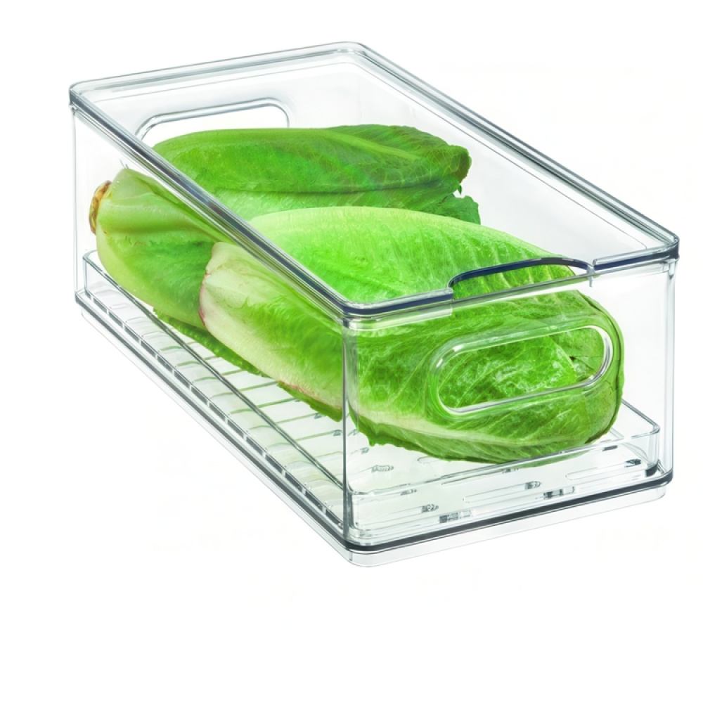 Storage Box , THE HOME EDIT PRODUCE BIN, 15,2 x 30,5 x H10,8 cm, Transparent in the group Storage / Kitchen storage / Fridge storage at SmartaSaker.se (41816)
