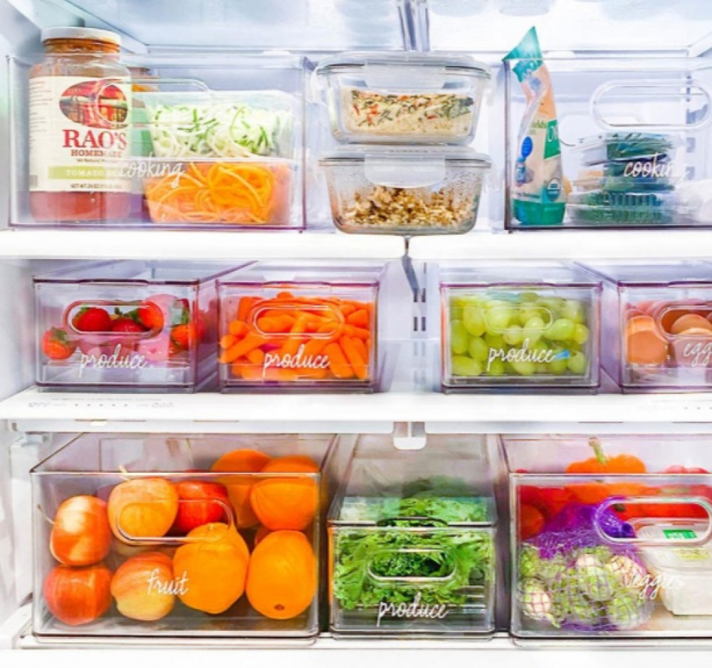 Storage Box , THE HOME EDIT PRODUCE BIN, 15,2 x 30,5 x H10,8 cm, Transparent in the group Storage / Kitchen storage / Fridge storage at SmartaSaker.se (41816)