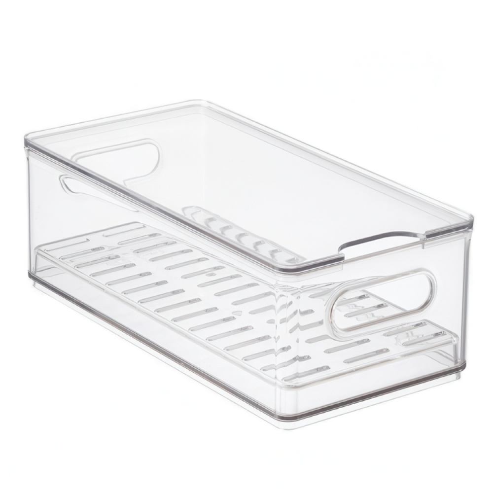 Storage Box , THE HOME EDIT PRODUCE BIN, 15,2 x 30,5 x H10,8 cm, Transparent in the group Storage / Kitchen storage / Fridge storage at SmartaSaker.se (41816)