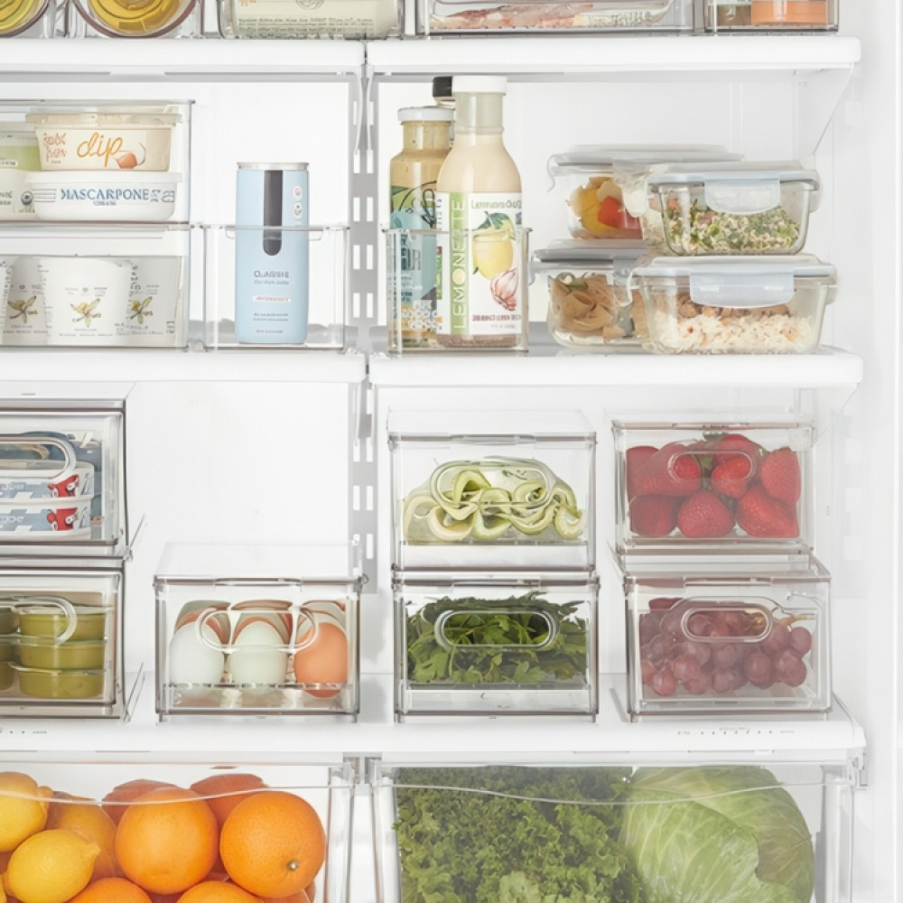 Storage Box , THE HOME EDIT PRODUCE BIN, 15,2 x 30,5 x H10,8 cm, Transparent in the group Storage / Kitchen storage / Fridge storage at SmartaSaker.se (41816)