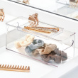 Container with sliding lid, THE HOME EDIT HAIR ACCESSORY BIN, Transparent Container with sliding lid, THE HOME EDIT HAIR ACCESSORY BIN, Transparent