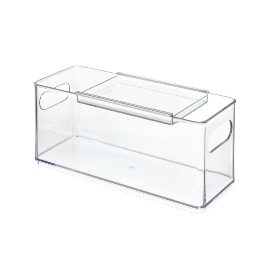 Container with sliding lid, THE HOME EDIT HAIR ACCESSORY BIN, Transparent in the group Storage / Bathroom storage at SmartaSaker.se (41817)