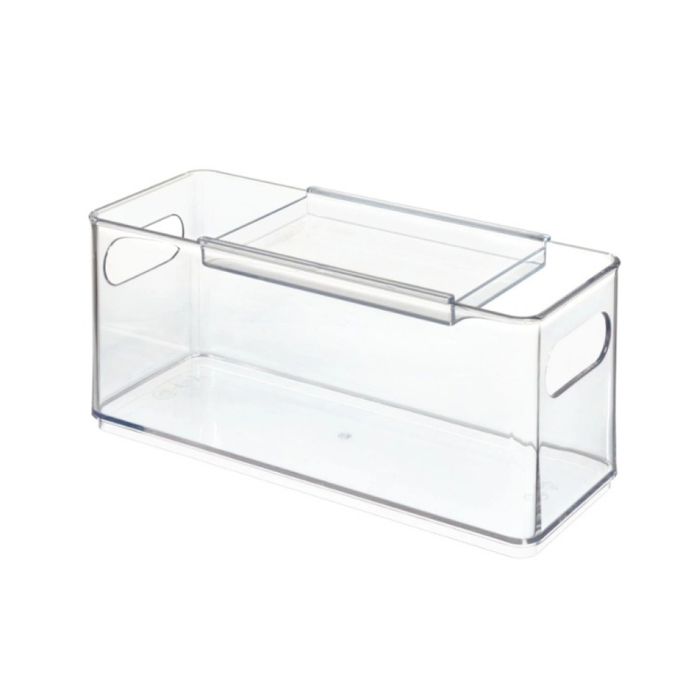 Container with sliding lid, THE HOME EDIT HAIR ACCESSORY BIN, Transparent in the group Storage / Bathroom storage at SmartaSaker.se (41817)