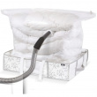 Box with vacuum bag, COMBO WHITE LEAF, 66 x 50 x H 15,5 cm, White Box with vacuum bag, COMBO WHITE LEAF, 66 x 50 x H 15,5 cm, White