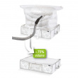 Box with vacuum bag, COMBO WHITE LEAF, 66 x 50 x H 15,5 cm, White Box with vacuum bag, COMBO WHITE LEAF, 66 x 50 x H 15,5 cm, White