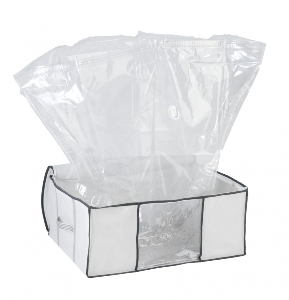 Box with vacuum bag, SOFT BOX, LARGE, 65 x 50 x H25 cm, White in the group Storage / Wardrobe storage / Vacuum storage / Vacuum bags with boxes at SmartaSaker.se (41823)