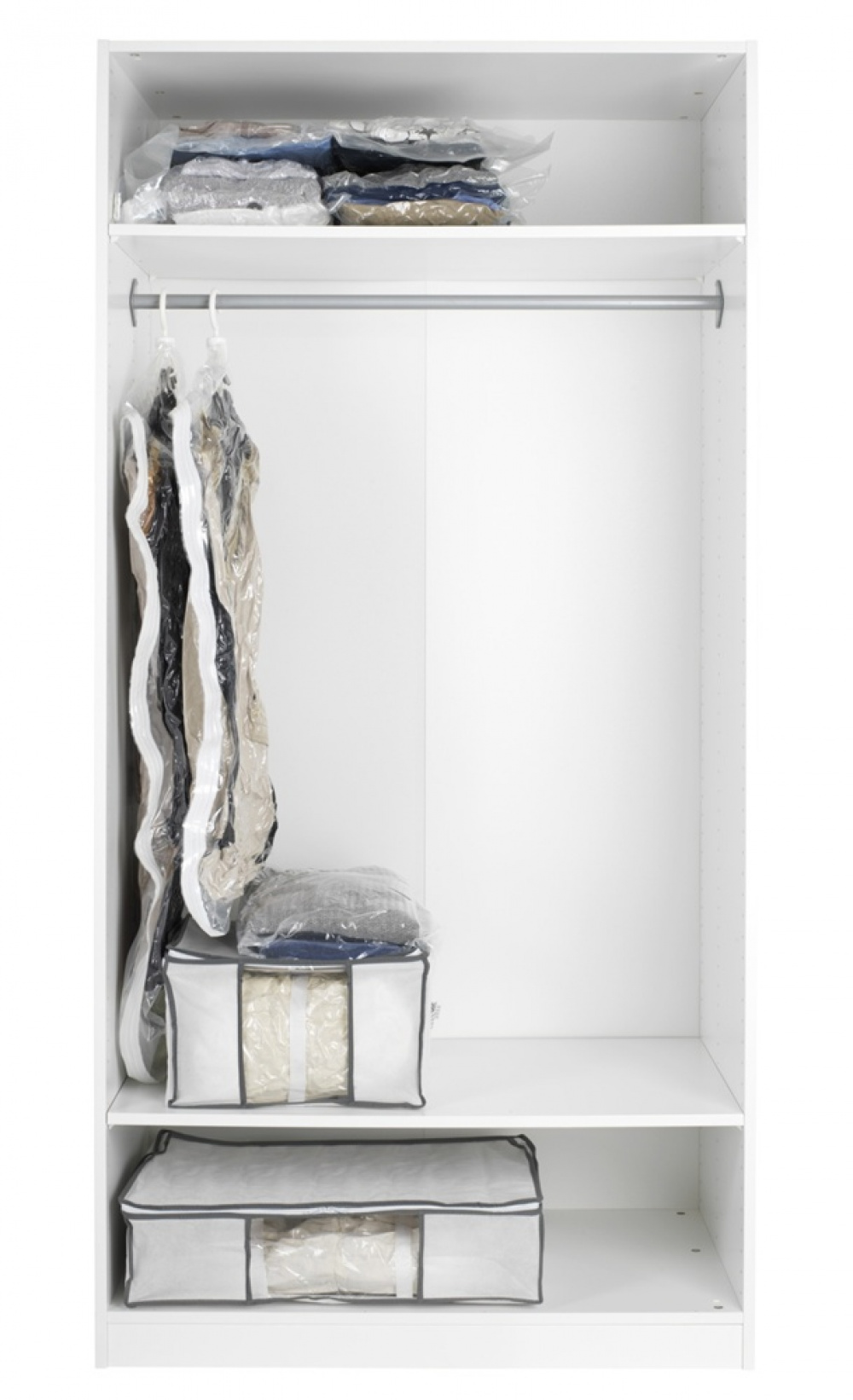 Box with vacuum bag, SOFT BOX, LARGE, 65 x 50 x H25 cm, White in the group Storage / Wardrobe storage / Vacuum storage / Vacuum bags with boxes at SmartaSaker.se (41823)