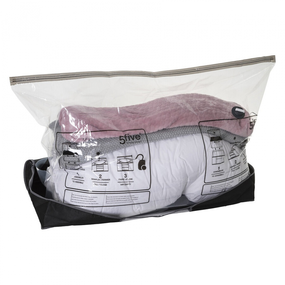 Box with vacuum bag, under-bed, NONWOVEN UNDER BED, 100 x 45 x H 15 cm, Black in the group Storage / Bedroom storage / Under bed storage at SmartaSaker.se (41828)