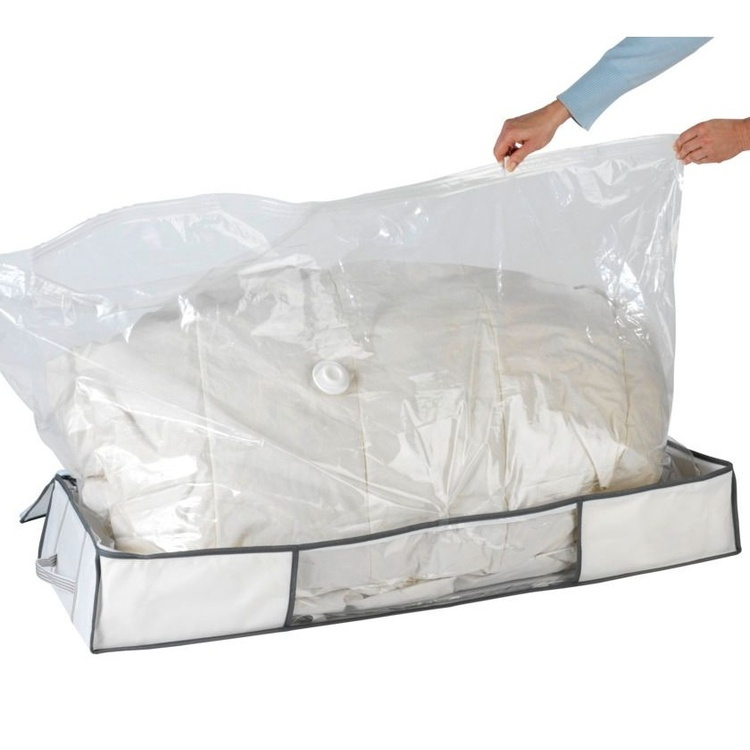 Box with vacuum bag, under-bed storage, SOFT BOX, 105 x 45 x H 15cm, white in the group Storage / Wardrobe storage / Vacuum storage / Vacuum bags with boxes at SmartaSaker.se (41829)