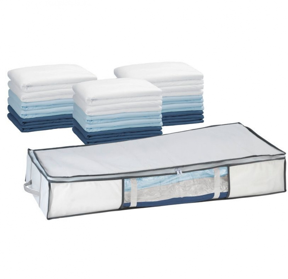 Box with vacuum bag, under-bed storage, SOFT BOX, 105 x 45 x H 15cm, white in the group Storage / Wardrobe storage / Vacuum storage / Vacuum bags with boxes at SmartaSaker.se (41829)