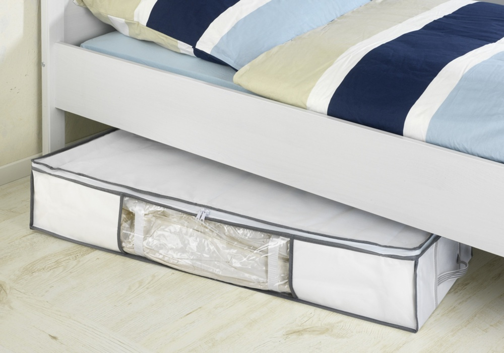 Box with vacuum bag, under-bed storage, SOFT BOX, 105 x 45 x H 15cm, white in the group Storage / Wardrobe storage / Vacuum storage / Vacuum bags with boxes at SmartaSaker.se (41829)