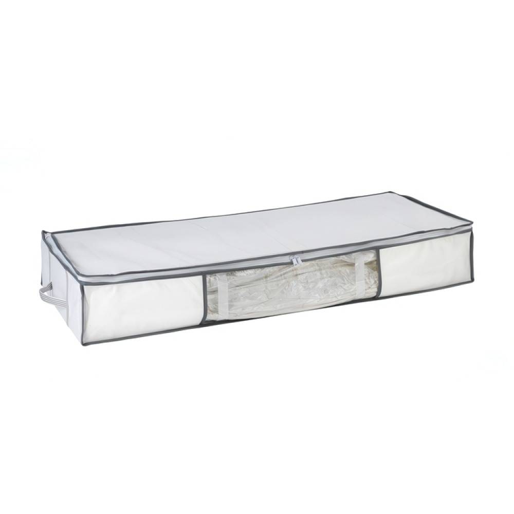 Box with vacuum bag, under-bed storage, SOFT BOX, 105 x 45 x H 15cm, white in the group Storage / Wardrobe storage / Vacuum storage / Vacuum bags with boxes at SmartaSaker.se (41829)