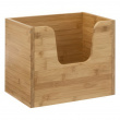 Storage bin open front, STACK LARGE BAMBOO BASKET, 31,5 x 21,5 x H 26,5 cm, Nature