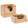 Storage bin open front, STACK SMALL BAMBOO BASKET, 31,5 x 21,5 x H 15 cm, Nature