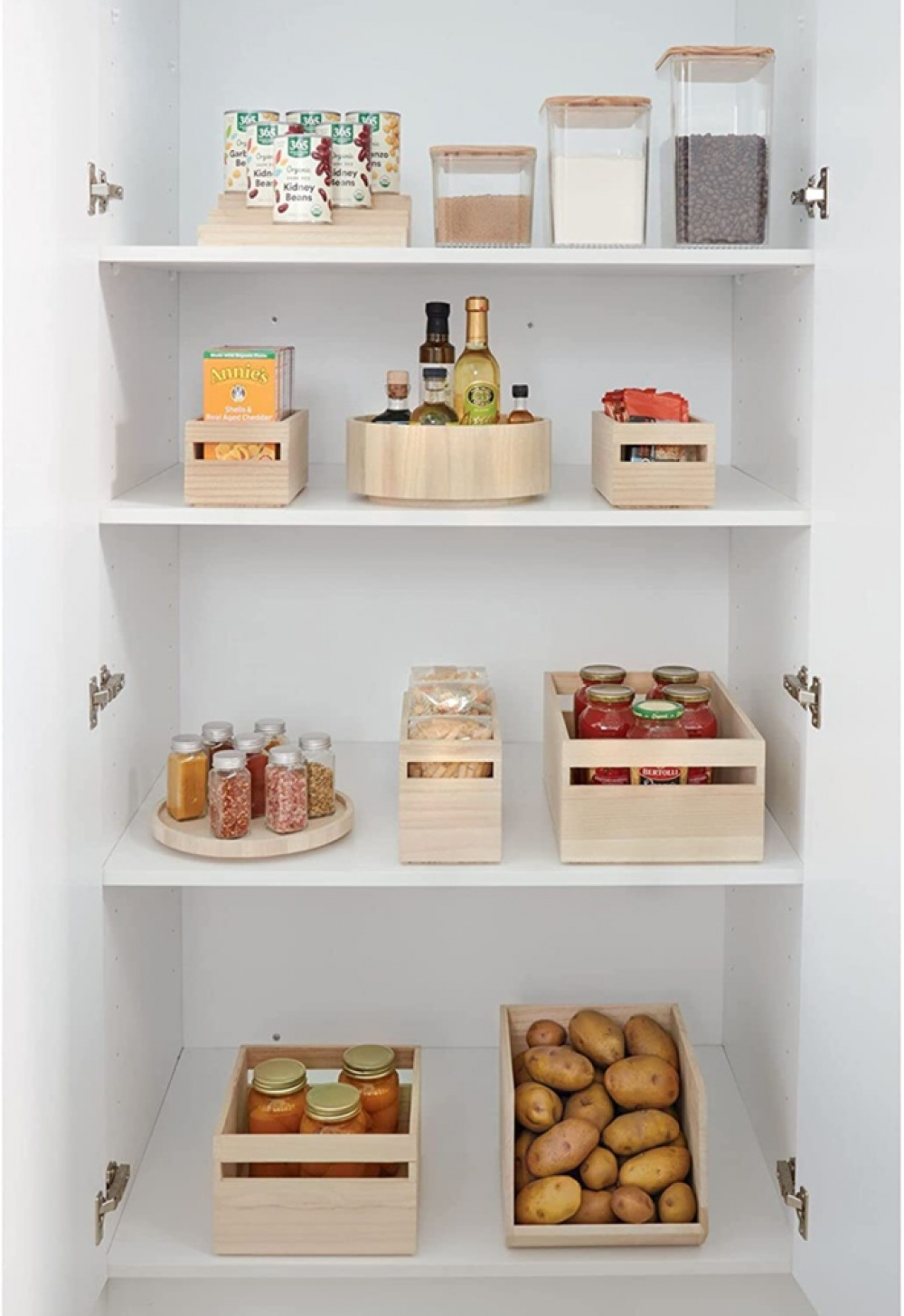 Storage bin, PAULOWNIA ECO WOOD OPEN FRONT, 25,4 x 29,2 x H 21 cm, Nature in the group Storage / Kitchen storage / Storage bins and jars at SmartaSaker.se (41832)