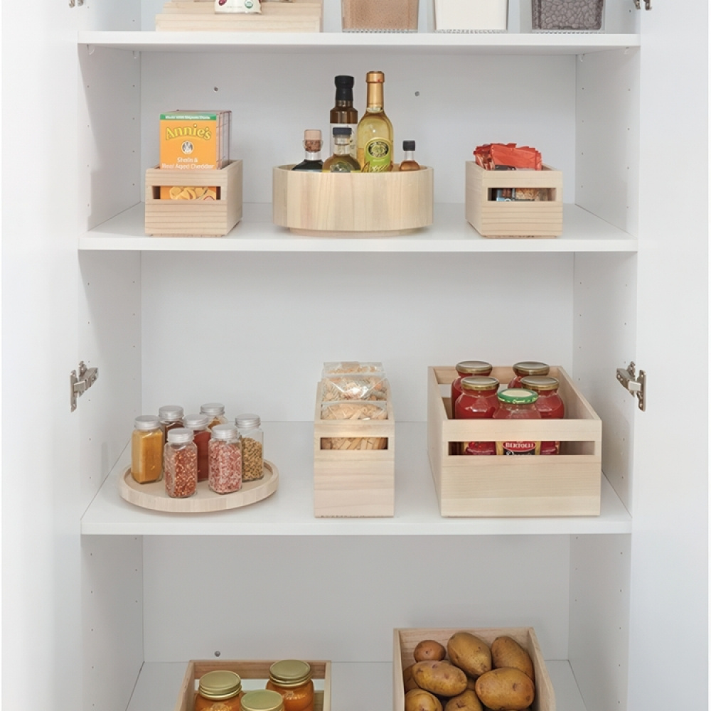 Storage bin, PAULOWNIA ECO WOOD OPEN FRONT, 25,4 x 29,2 x H 21 cm, Nature in the group Storage / Kitchen storage / Storage jars at SmartaSaker.se (41832)