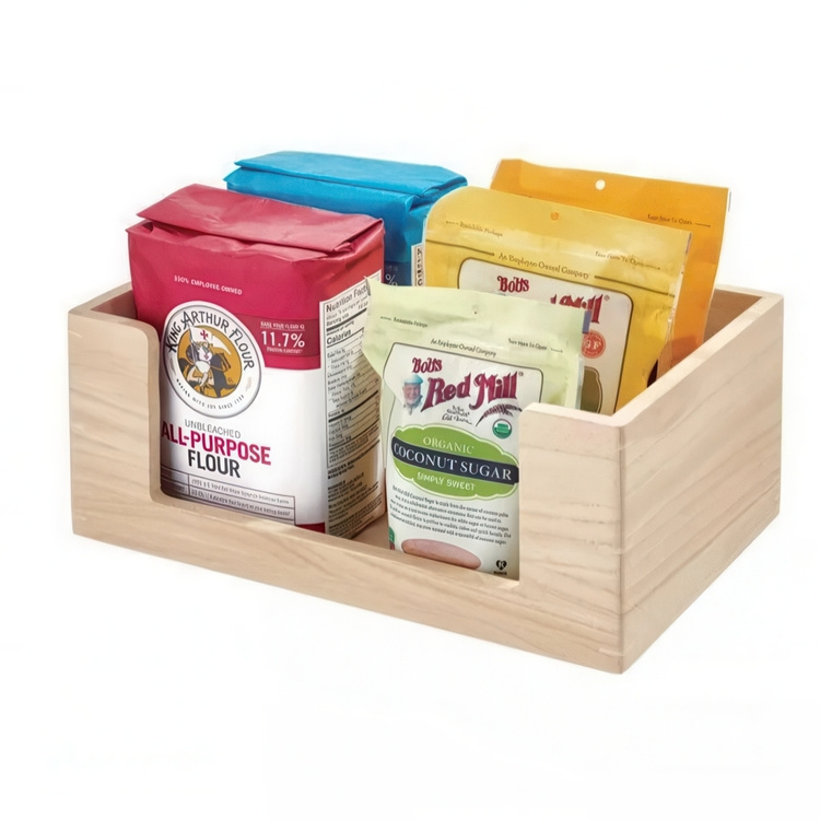 Storage bin, THE HOME EDIT LARGE OPEN FRONT ECO WOOD, 38,1 x 25,4 x H15,2 cm in the group Storage / Storage boxes at SmartaSaker.se (41834)