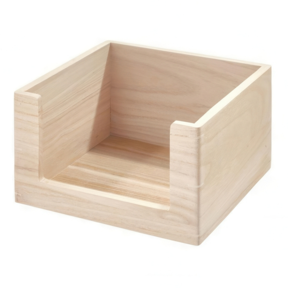 Storage bin, THE HOME EDIT OPEN FRONT SMALL ECO WOOD BIN, 25,4 x 25,4 x H15,2 cm in the group Storage / Storage boxes at SmartaSaker.se (41835)